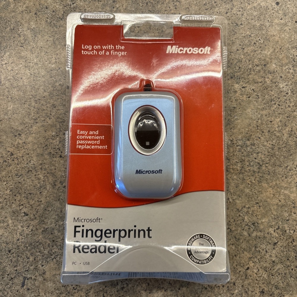 Microsoft Fingerprint Reader Model 1033 Password Replacement Windows XP NEW